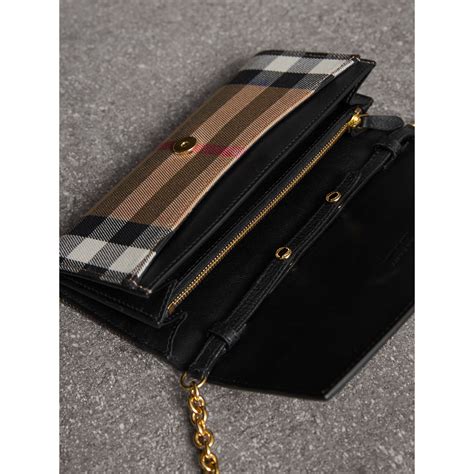 burberry leather wallet chain|burberry small wallet.